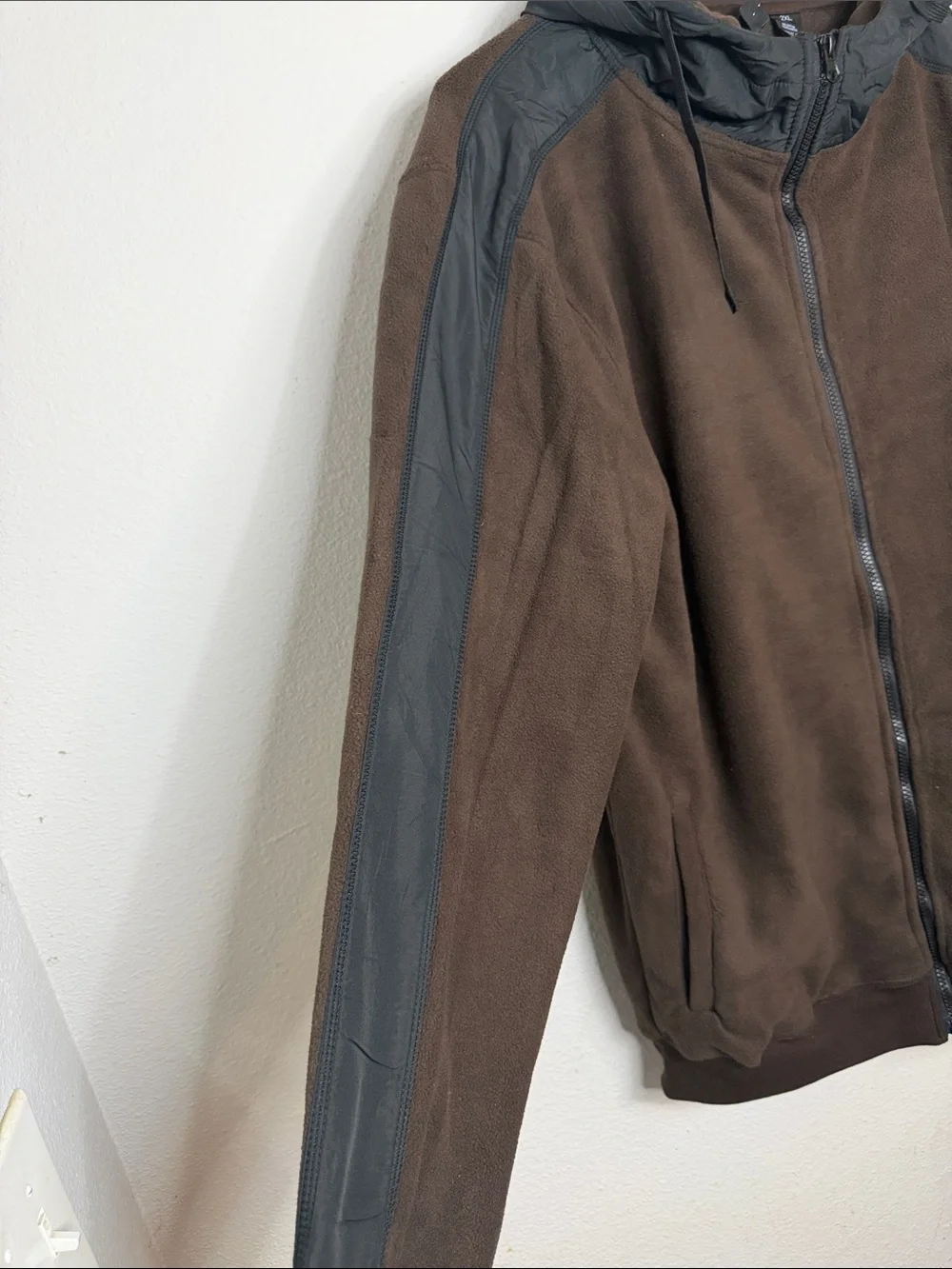 NWT R.P. Collection Brown Fleece Full Zip Hooded Jacket Men’s 2XL